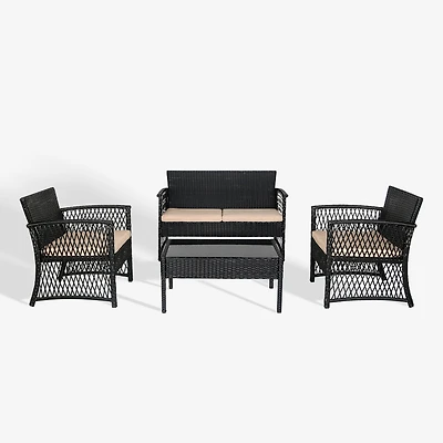 WestinTrends 4-Piece Outdoor Patio Conversation Set