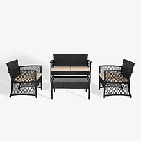 WestinTrends 4-Piece Outdoor Patio Conversation Set
