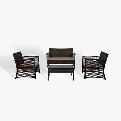 WestinTrends 4-Piece Outdoor Patio Conversation Set