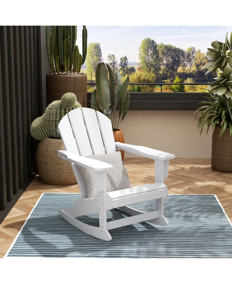 WestinTrends Outdoor Patio Porch Rocking Adirondack Chair