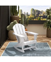 WestinTrends Outdoor Patio Porch Rocking Adirondack Chair