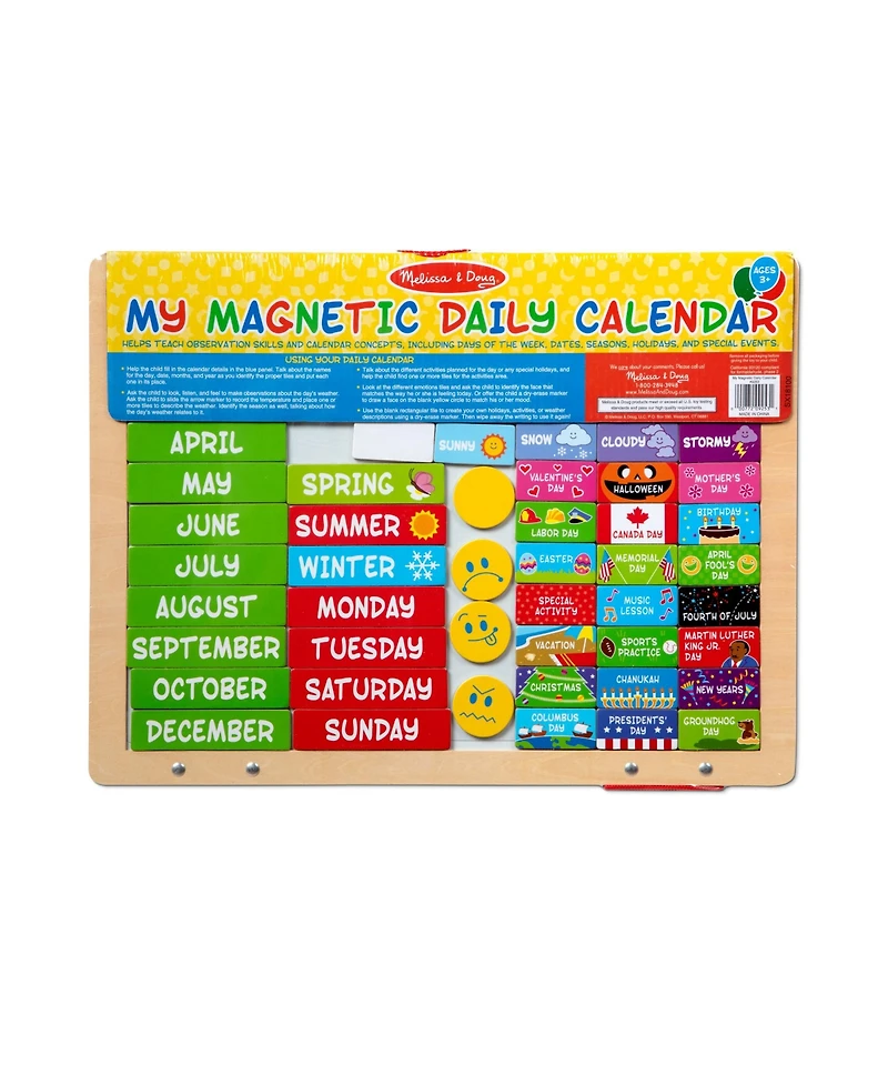 Melissa and Doug Kids' My First Daily Calendar Magnetic Toy