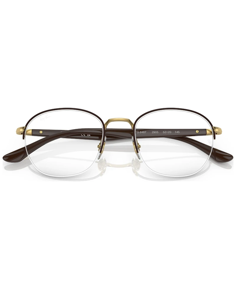 Ray-Ban Unisex Square Eyeglasses, RX648750-o