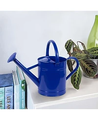 Gardener Select Metal Watering Can, Navy Blue, 0.92 Gallons