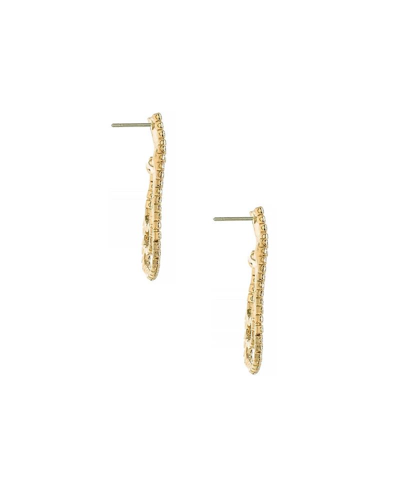 Ettika True Beauty Crystal Earrings in 18K Gold Plating