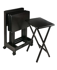 Winsome Brienda 5-Piece Wood Flip Top Snack Table Set