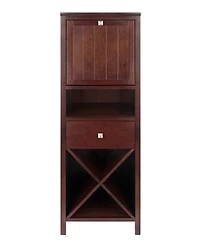 Winsome Brooke Jelly 47.44" Wood 4-Section Wine Storage Cupboard