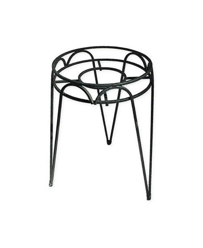 Border Concepts 72240 Wrought Iron Hampton Plant Stand, 15-Inch, Black