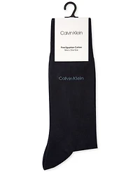 Calvin Klein Men's Socks, Giza Cotton Flat Knit Crew