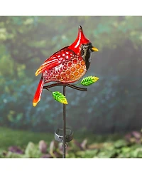 Evergreen Garden Outdoor Decor Solar Garden Stake, Cardinal For Homes Gardens Yards Lawn and Patio