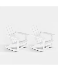 WestinTrends Outdoor Patio Porch Rocking Adirondack Chair (Set of 2)
