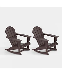 WestinTrends Outdoor Patio Porch Rocking Adirondack Chair (Set of 2)