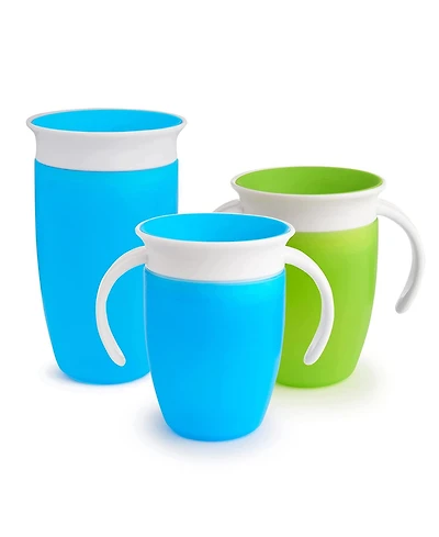 Munchkin Toddler Miracle 360 Trainer and Sippy Cup Set, 7 and 10 oz, 3 Pack
