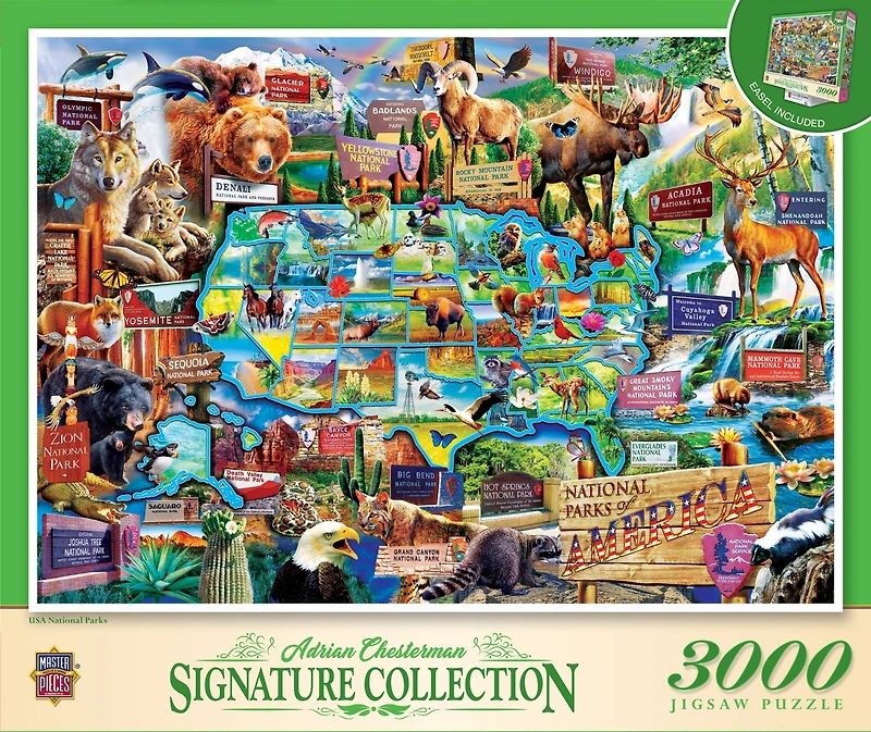 Signature Collection - Usa National Parks 3000 Piece Jigsaw Puzzle - Flawed