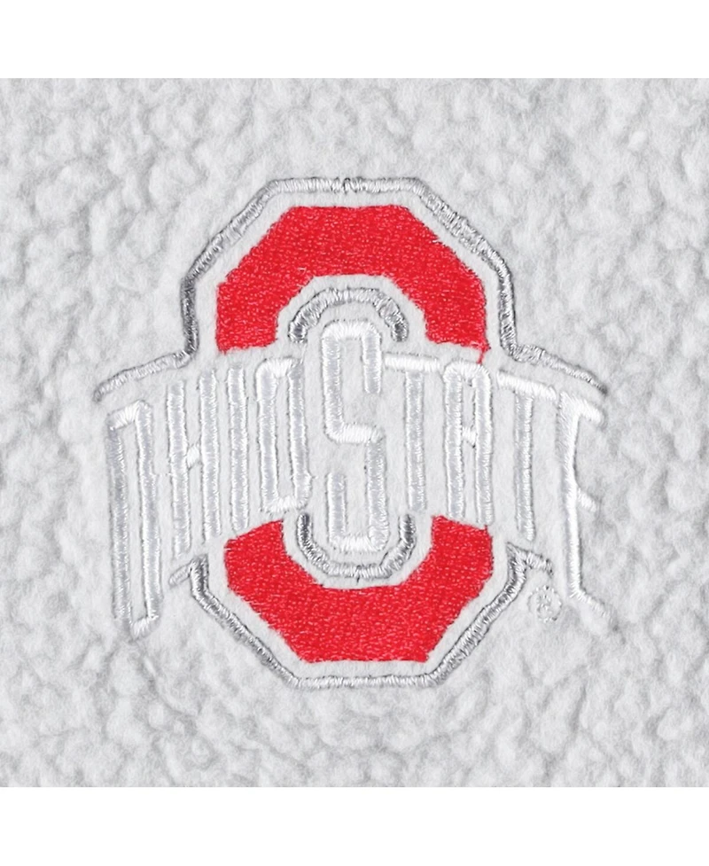 Women's Gray Ohio State Buckeyes Plus Wheelhouse Sherpa Full-Snap Jacket