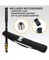 Kodak 72 in Portable Lightweight Aluminum Monopod W/Smartphone Adapter
