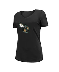 Women's New Era Black Charlotte Hornets 2022/23 City Edition V-Neck T-shirt