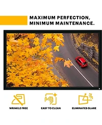 Kodak 120” Projector Screen with Fixed Frame, Black Velvet & White Pvc