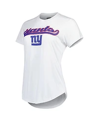 Women's Concepts Sport White, Charcoal New York Giants Sonata T-shirt and Leggings Sleep Set