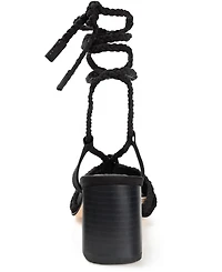 Journee Signature Women's Railee Braided Block Heel Sandals