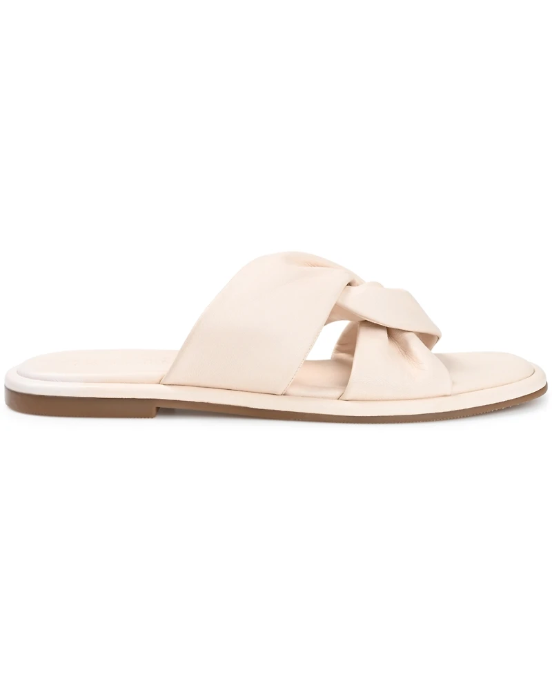 Journee Signature Women's Kanndice Twisted Slip-On Sandals