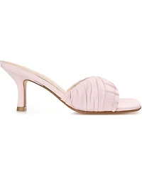 Journee Signature Women's Juliette Leather Open Toe Dress Sandals