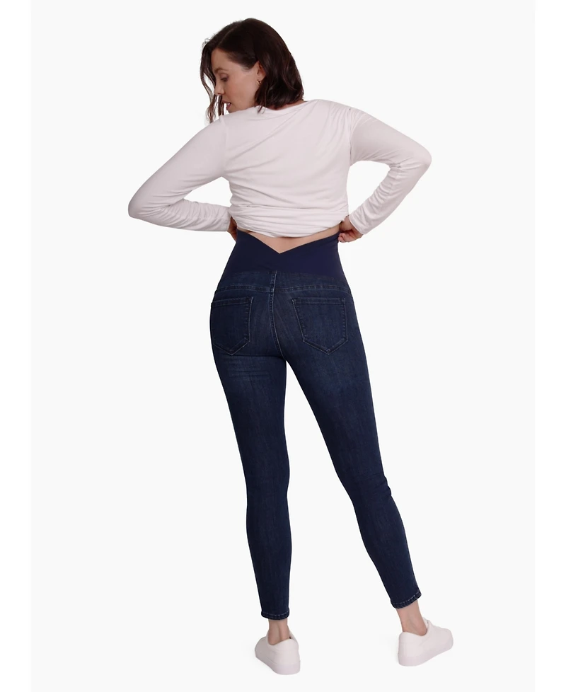 Women's Maternity Skinny Jean With Crossover Panel
