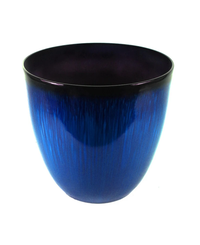 Gardener's Select Egg Shaped Indoor/Outdoor Flower Box, Blue Flower