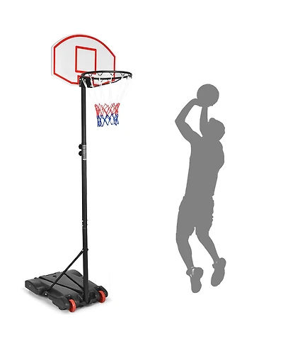 Adjustable Basketball Hoop System Stand Kid Indoor Outdoor Net Goal