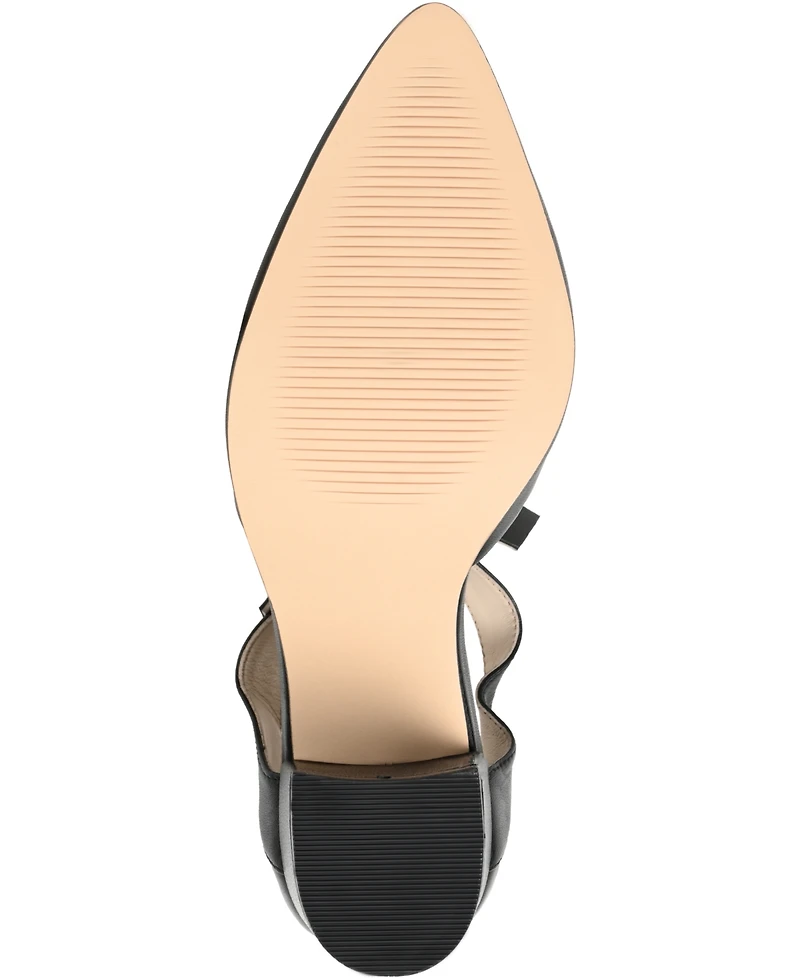 Journee Signature Women's Camille Two-Piece Block Heel Pumps