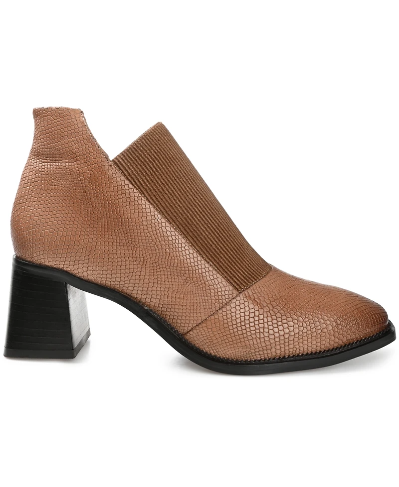 Journee Signature Women's Stylla Stretch Vamp Block Heel Shooties