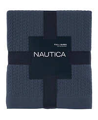 Closeout! Nautica Baird Solid Cotton Dobby Reversible Blanket