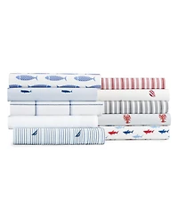 Nautica Audley Cotton Percale 4-Piece Sheet Set, Full