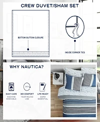 Nautica Rendon Reversible 2-Piece Duvet Cover Set, Twin