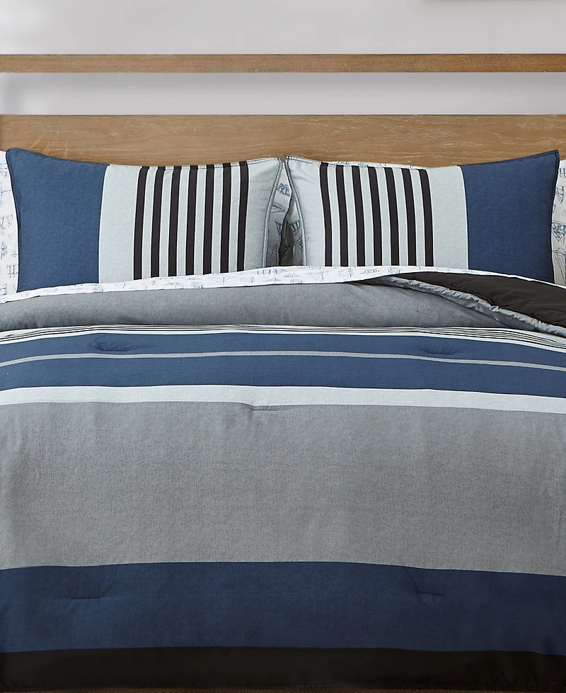 Nautica Rendon Reversible 3-Piece Duvet Cover Set, King