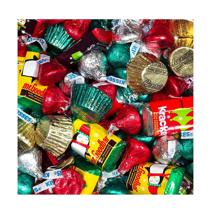 Just Candy Christmas Candy Gift Box Hershey's Holiday Chocolate - Christmas Tree Box, 8 Ounces
