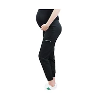Indigo Poppy Maternity Black Cargo Jogger Pant
