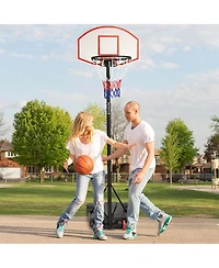 Adjustable Basketball Hoop System Stand Kid Indoor Outdoor Net Goal