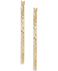 Giani Bernini Textured Oval Medium Hoop Earrings 35mm, Created for Macy's