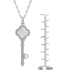 Macy's Mother of Pearl Clover Key Pendant