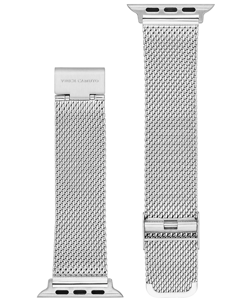 Vince Camuto Men's Silver-Tone Stainless Steel Mesh Bracelet Compatible with 42/44/45/Ultra/Ultra 2 Apple Watch