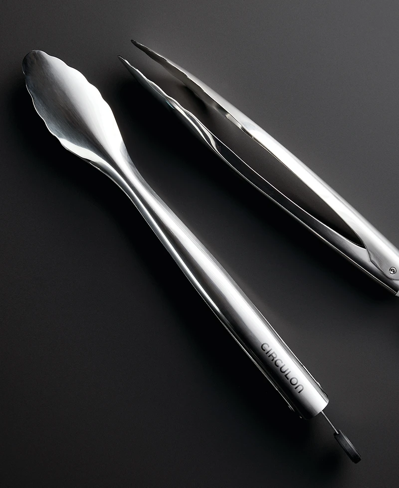 Circulon Tools Stainless Steel Kitchen Tongs, Set of 2