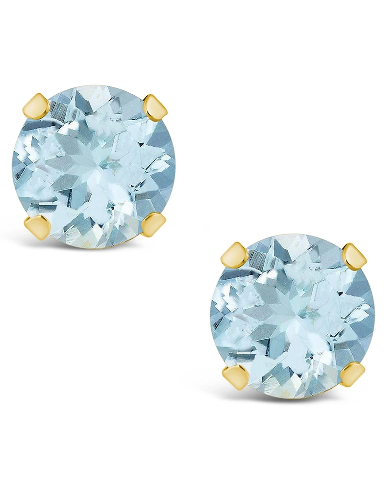 Macy's Gemstone Stud Earrings 10k Yellow Gold