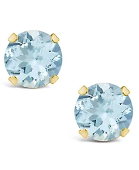 Macy's Gemstone Stud Earrings 10k Yellow Gold