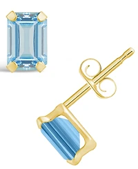 Macy's Gemstone Stud Earrings 10k Yellow Gold
