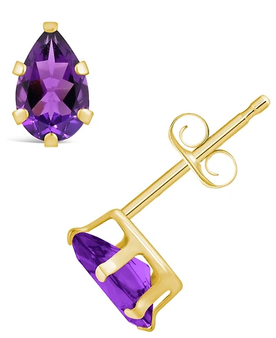 Macy's Gemstone Stud Earrings 10k Yellow Gold