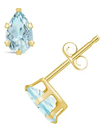 Macy's Gemstone Stud Earrings 10k Yellow Gold