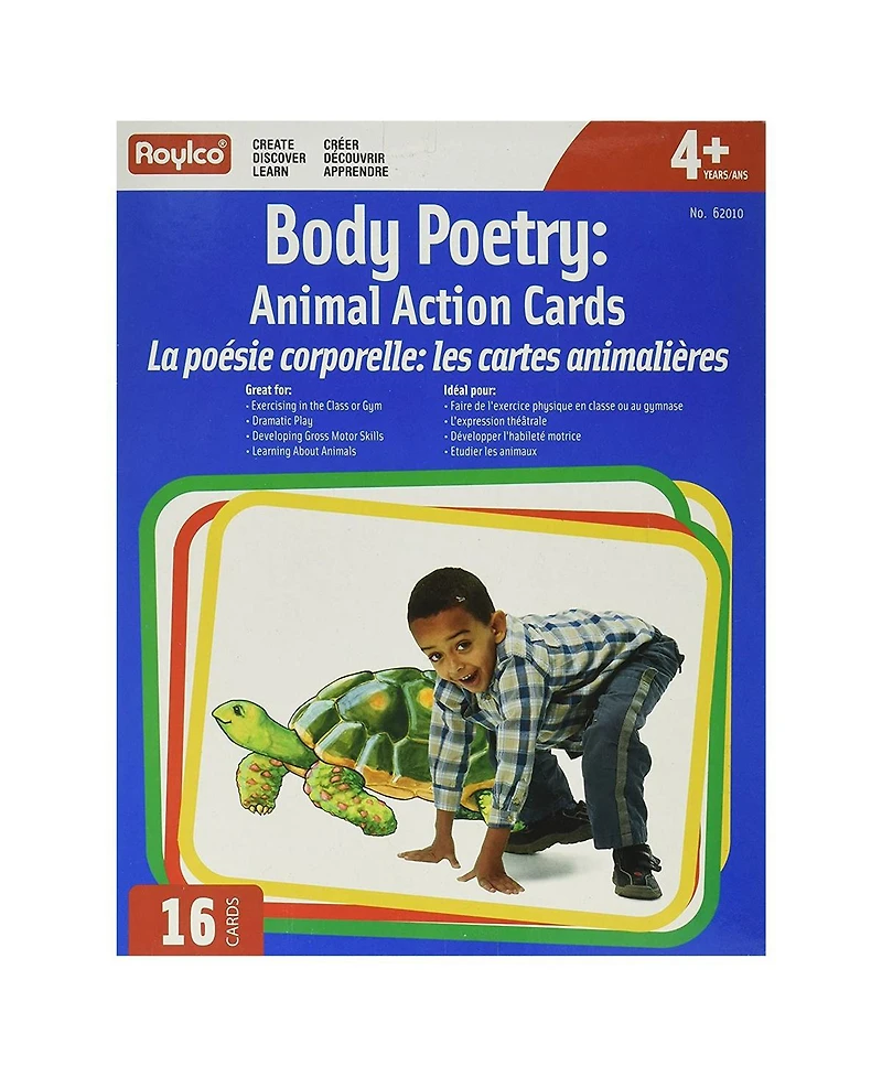 Roylco Body Poetry: Animal Action Cards - Set of 16