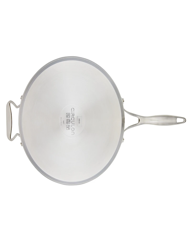 Circulon Stainless Steel 5 Quart Induction Saute Pan with Lid and Steelshield Hybrid Stainless and Non-stick Technology