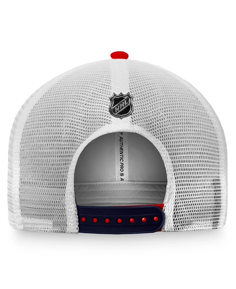 Men's Fanatics Red, White Washington Capitals Authentic Pro Rink Trucker Snapback Hat
